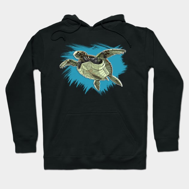 Mechanimal - Sea Turtle Hoodie by derangedhyena